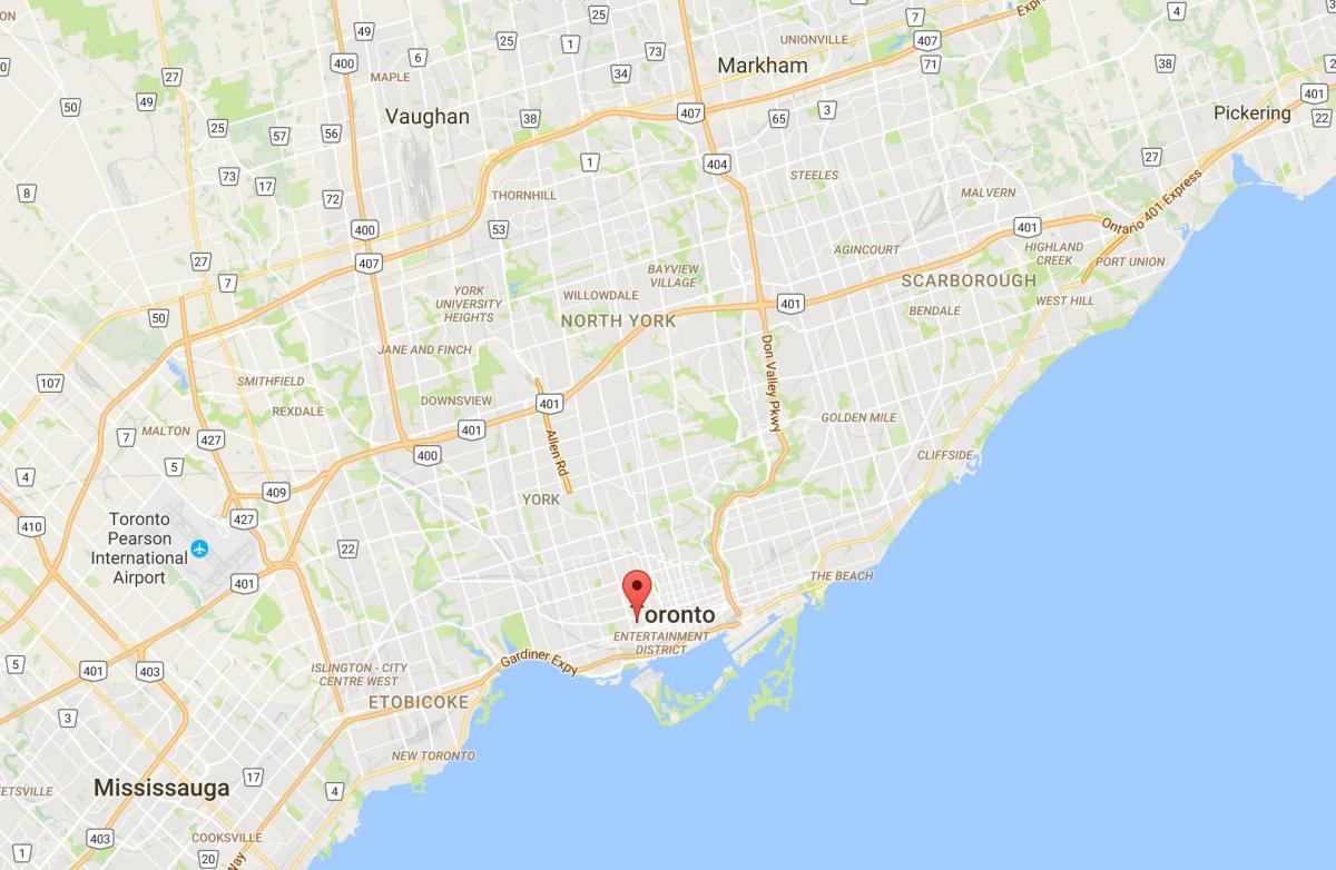 Kaart van Alexandra park district van Toronto