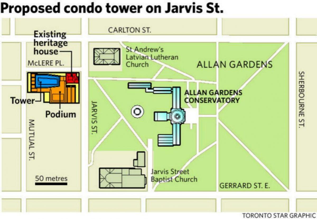 Kaart van Allan Gardens in Toronto