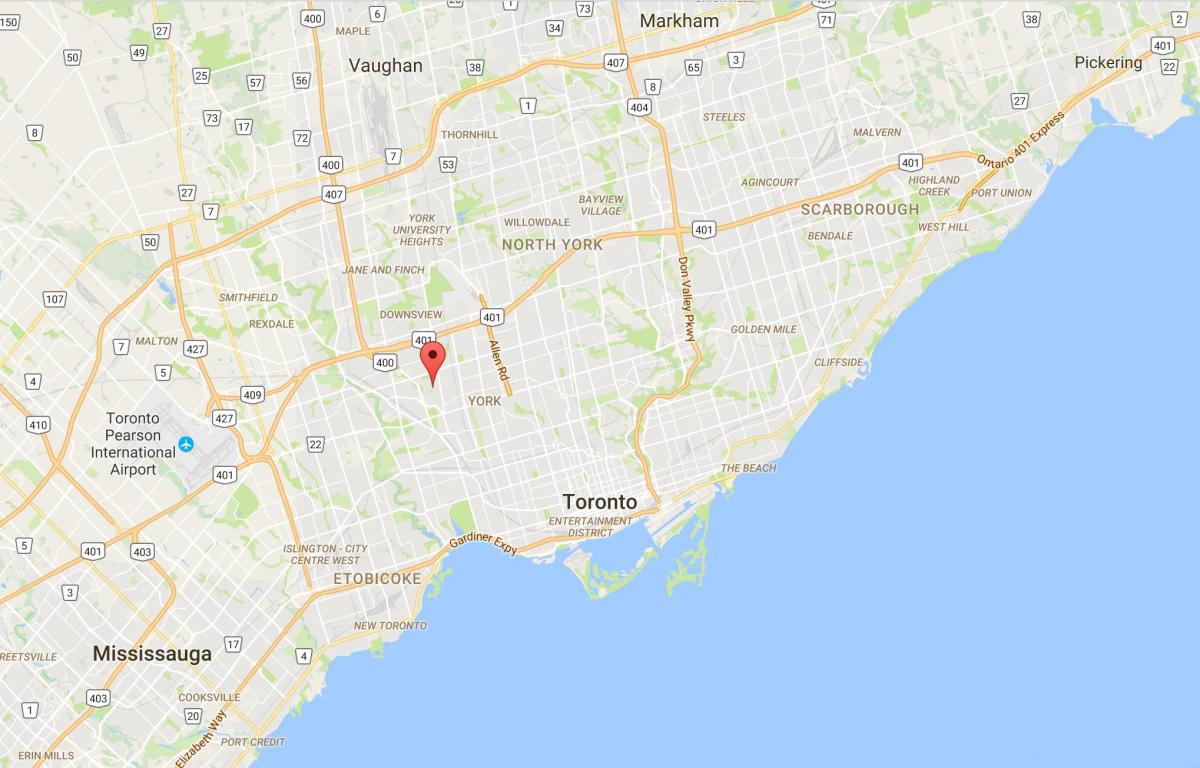 Kaart van Amesbury district van Toronto