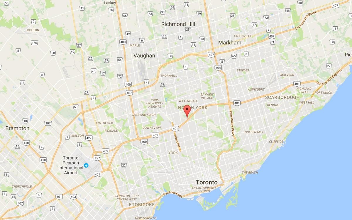 Kaart van Armour Hoogten district van Toronto