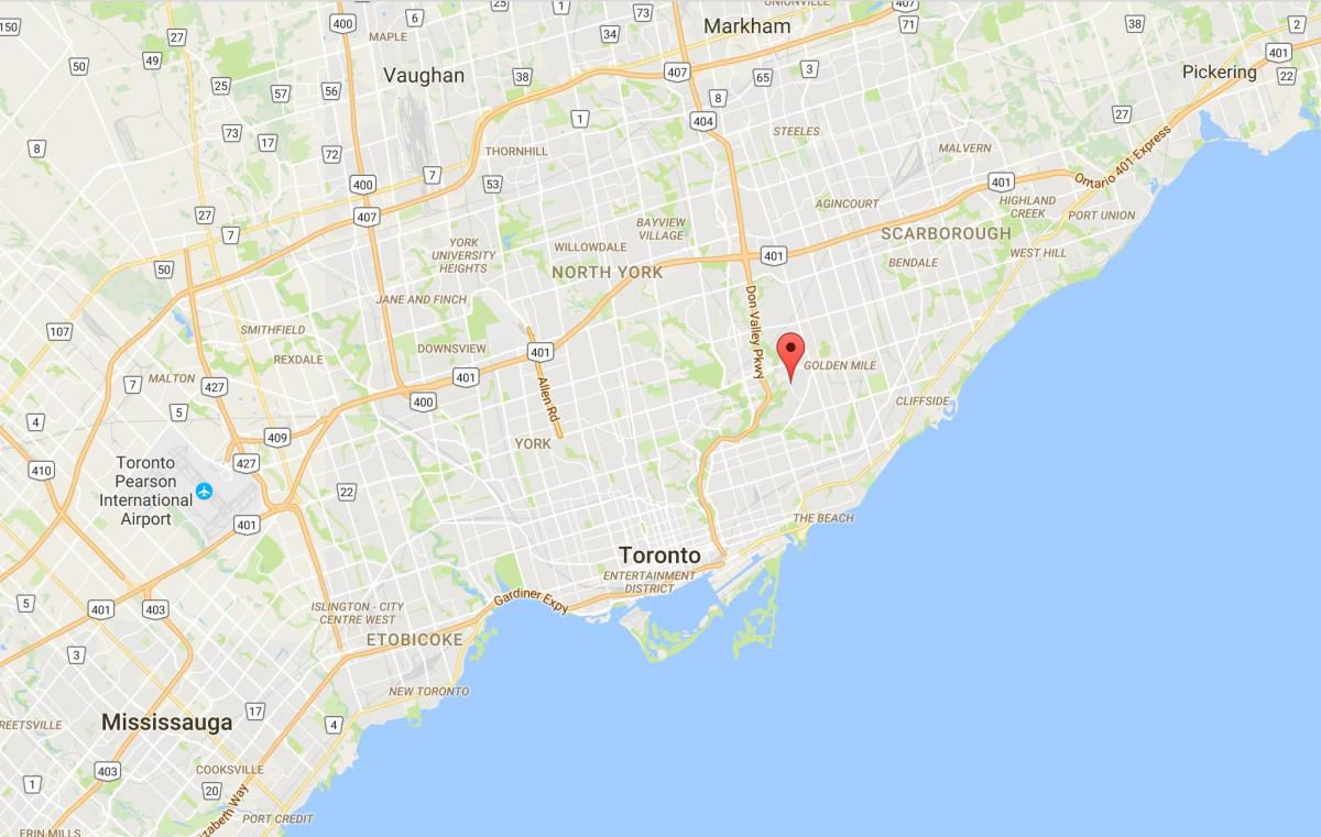 Kaart van wijk Bermondsey Toronto