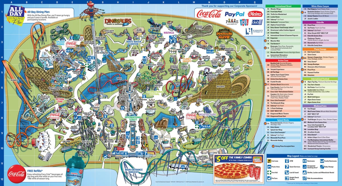 Kaart van Canada ' s wonderland