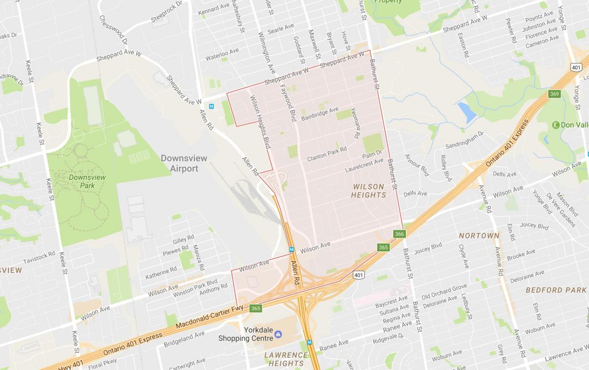 Kaart van Clanton Park in Toronto