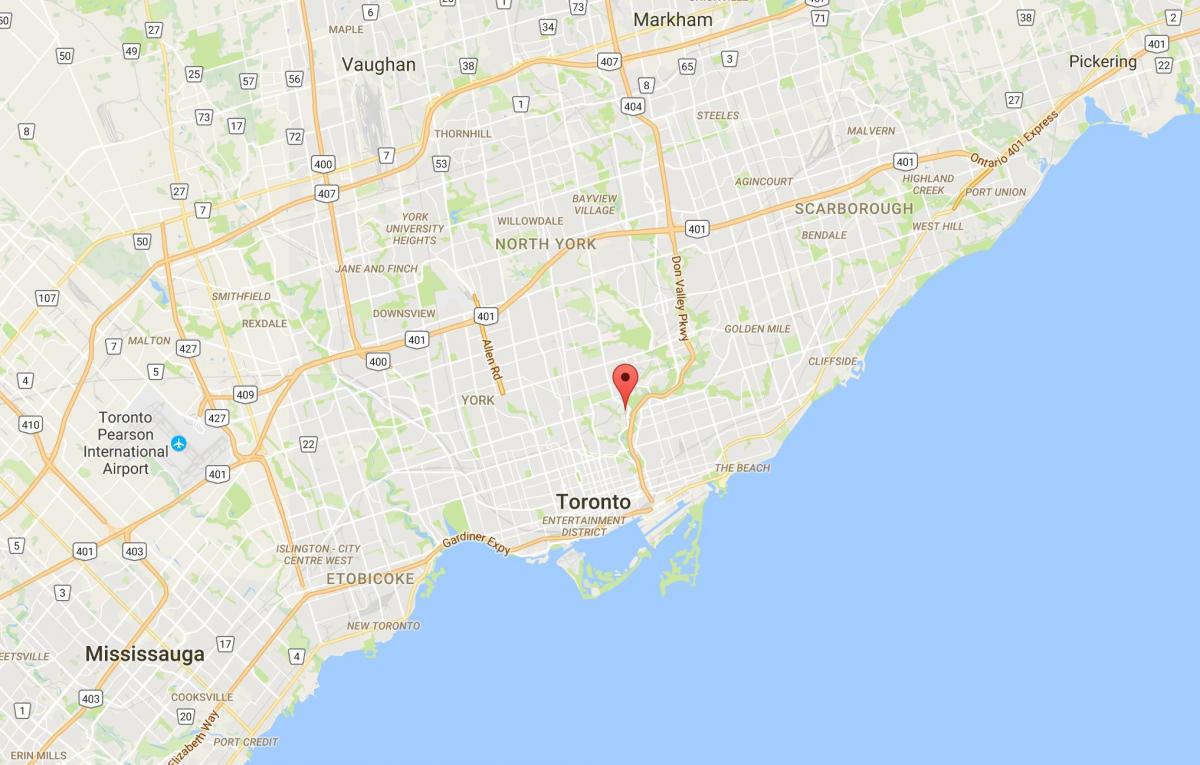 Kaart van de Gouverneur van de Brug district van Toronto