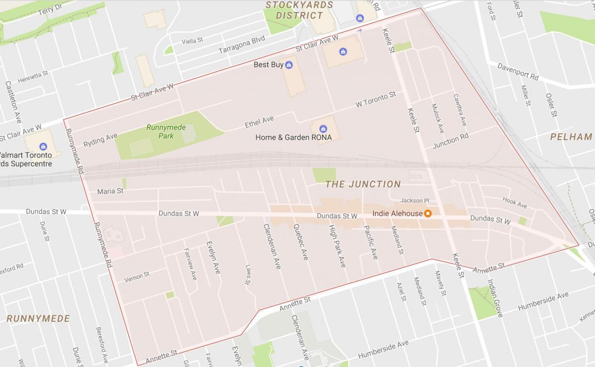 Kaart van De Kruising buurt van Toronto