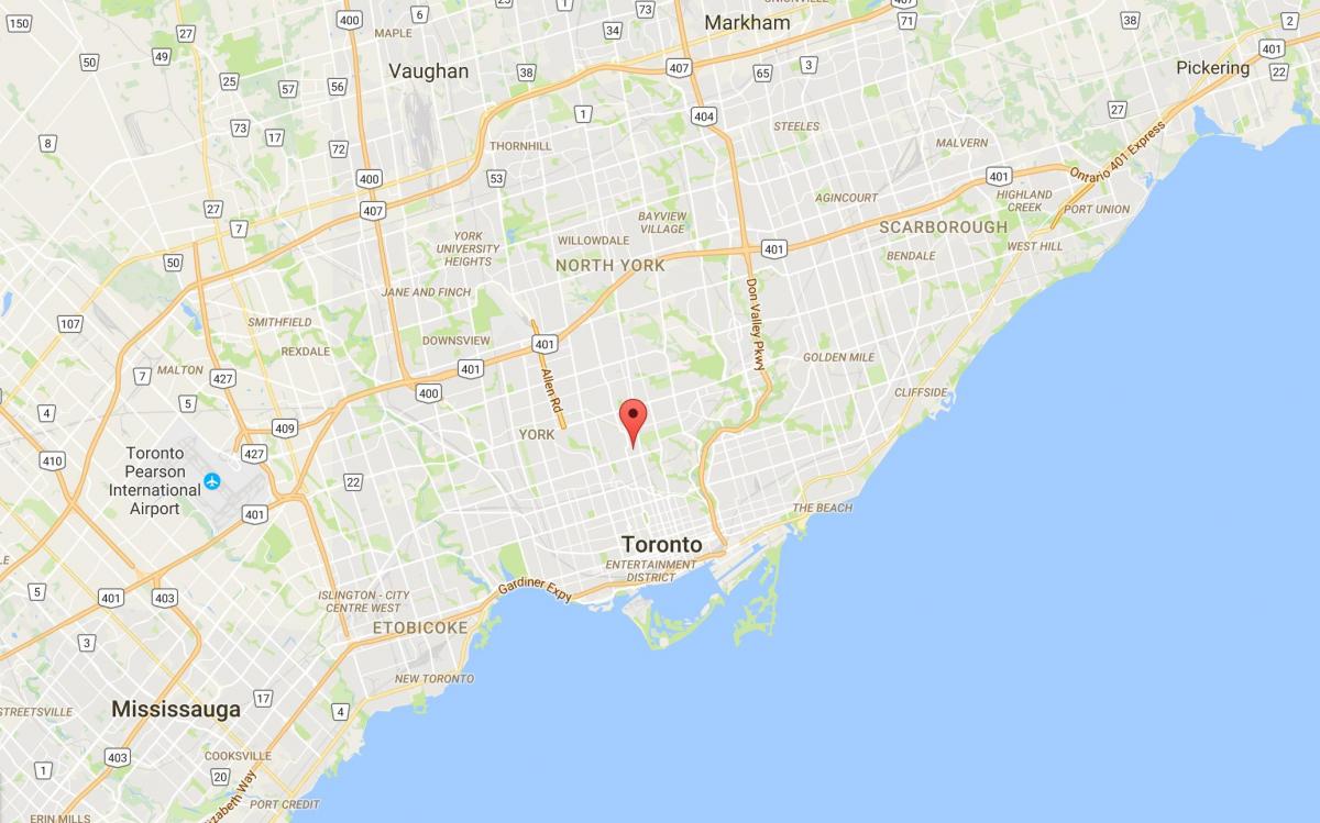 Kaart van Deer Park in Toronto
