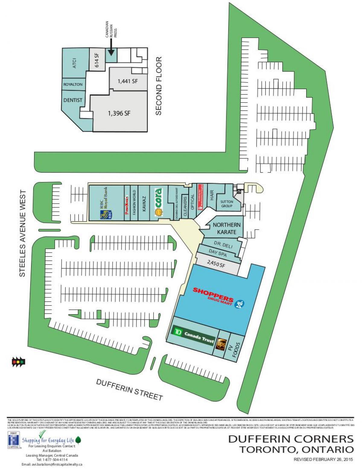 Kaart van Dufferin mall