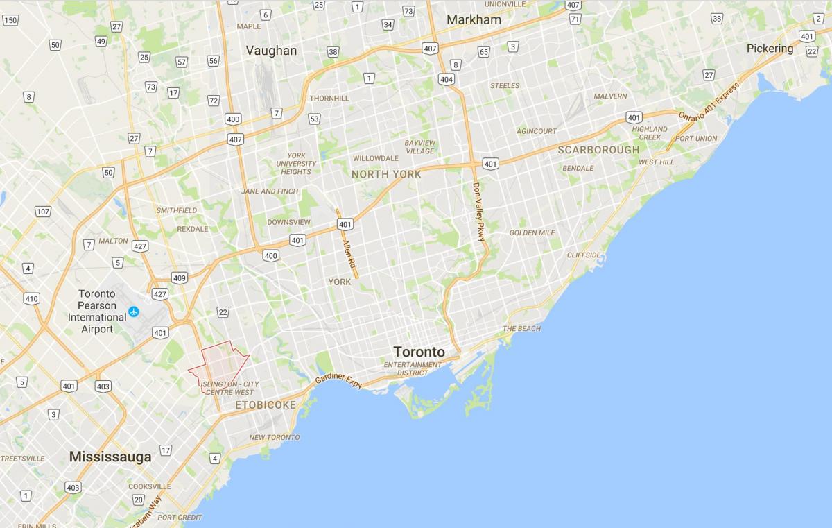 Kaart van Eatonville district van Toronto