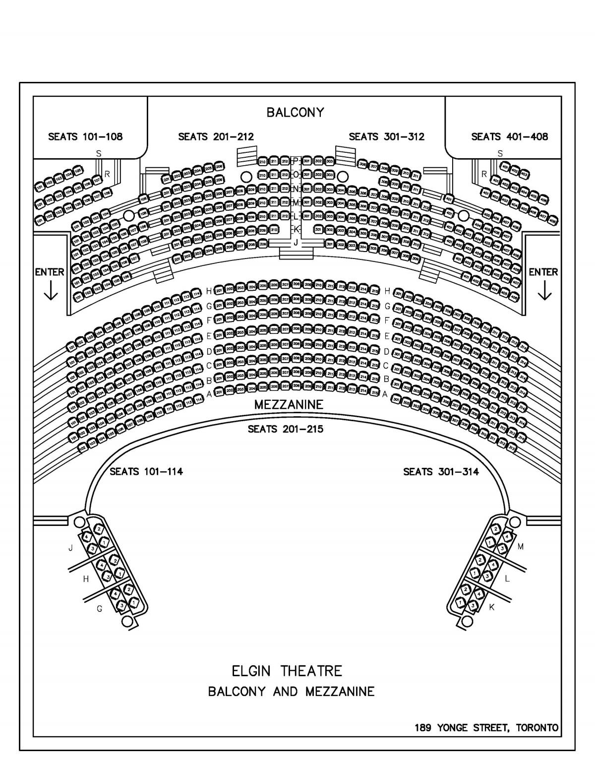 Kaart van Elgin & Winter Garden Theatre
