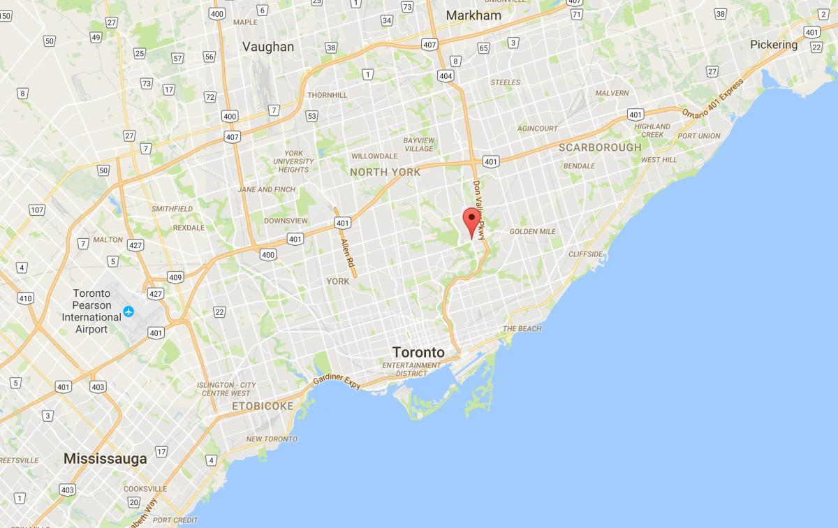 Kaart van Flemingdon Park district van Toronto