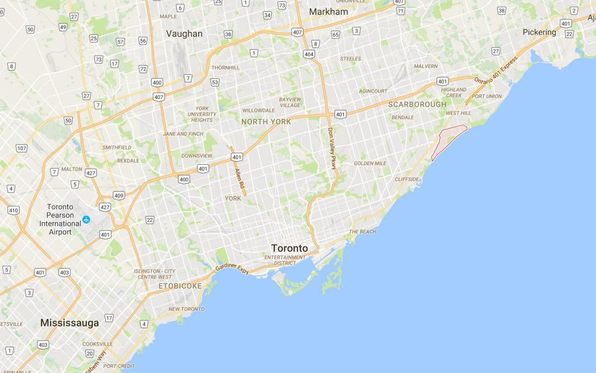 Kaart van district Toronto Guildwood