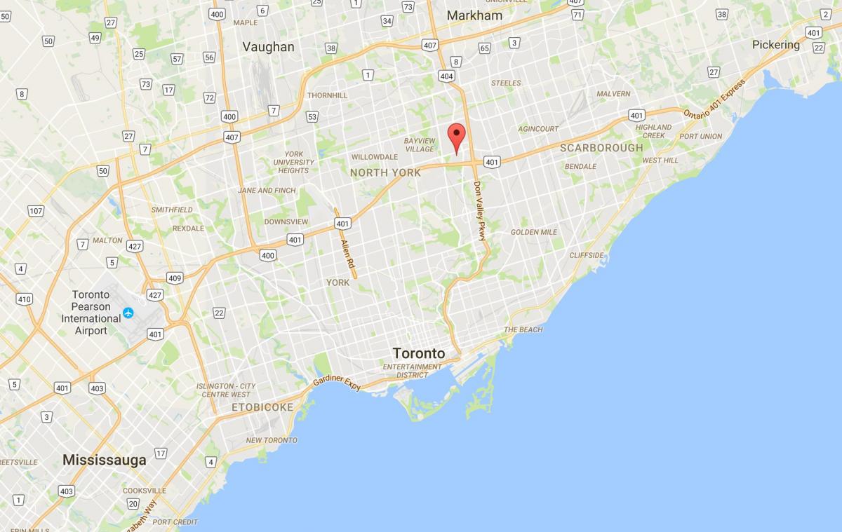 Kaart van Henry Boerderij district van Toronto