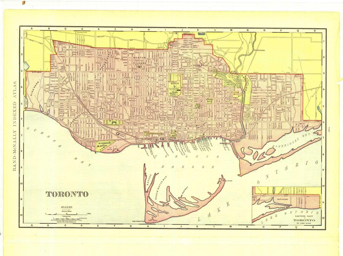 Kaart van de historische Toronto