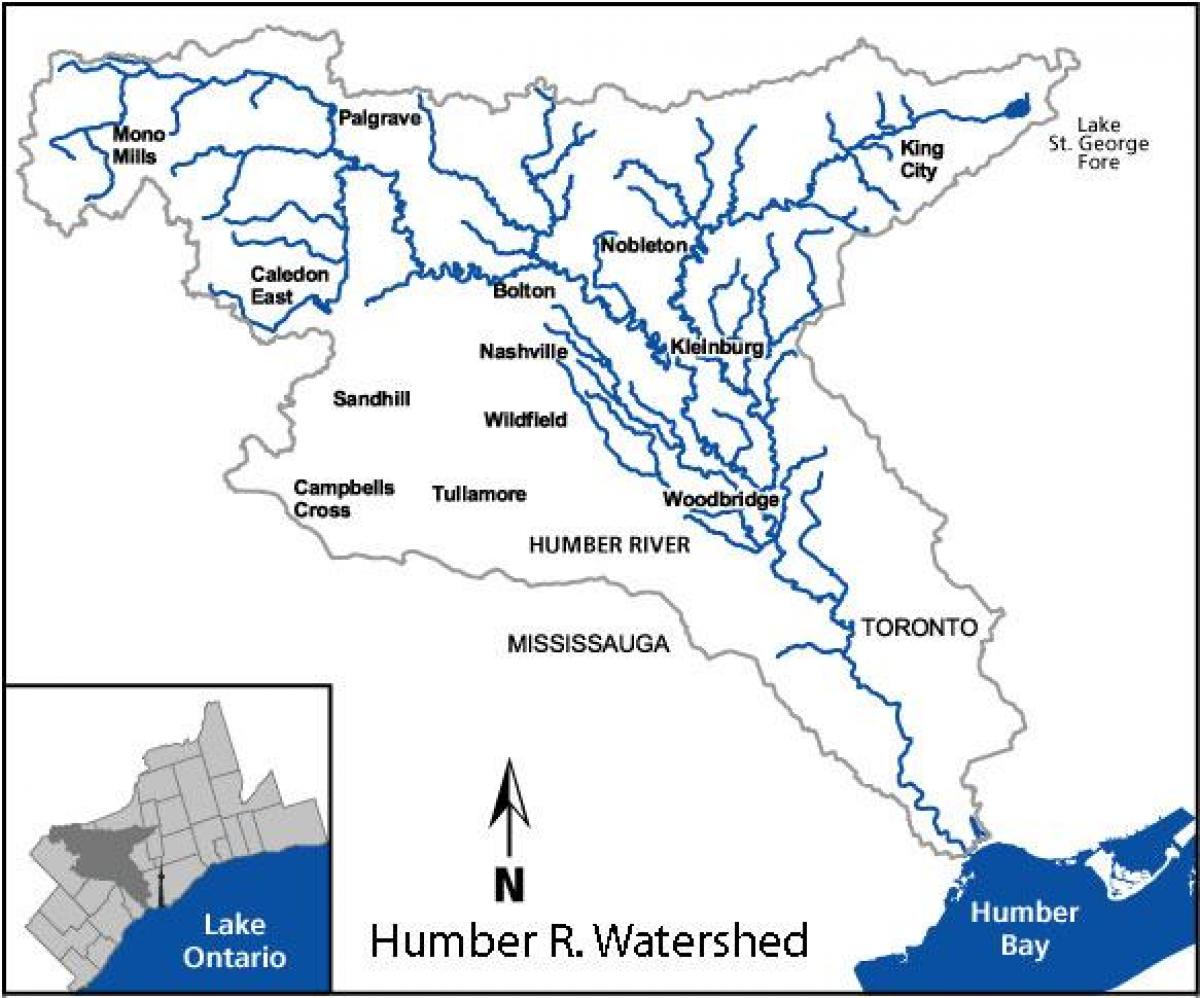Kaart van de rivier de Humber
