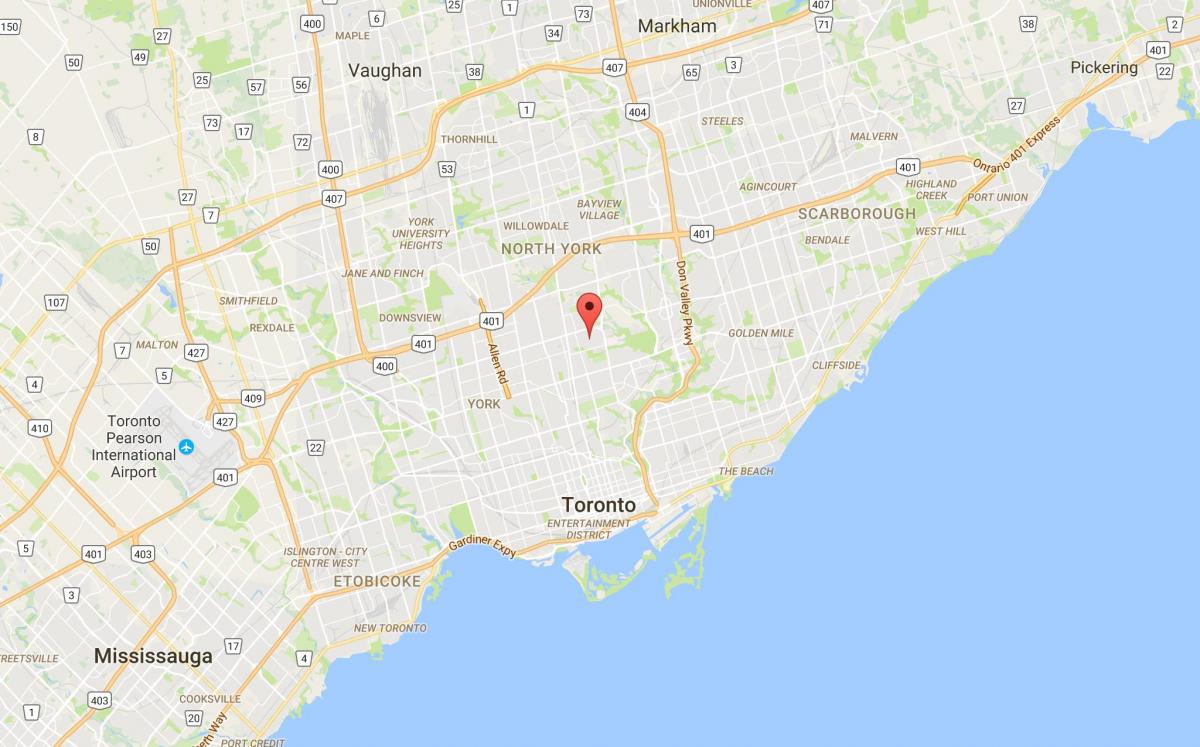 Kaart van Lawrence Park district van Toronto