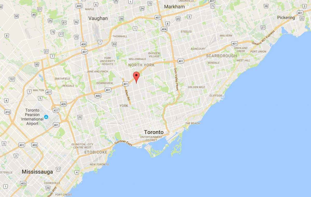 Kaart van Ledbury Park district van Toronto