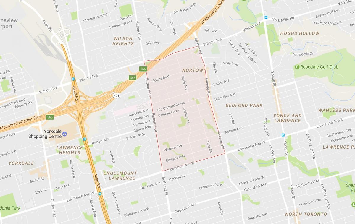 Kaart van Ledbury Park in Toronto