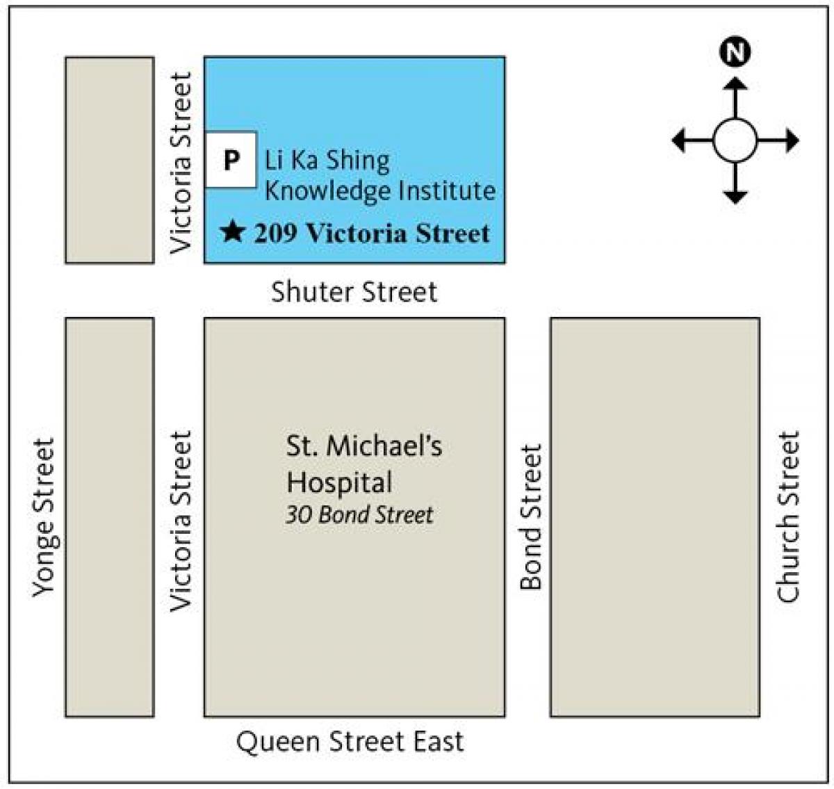 Kaart van Li Ka Shing Knowledge Institute in Toronto
