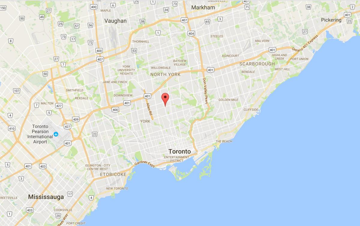Kaart van Lytton Park district van Toronto