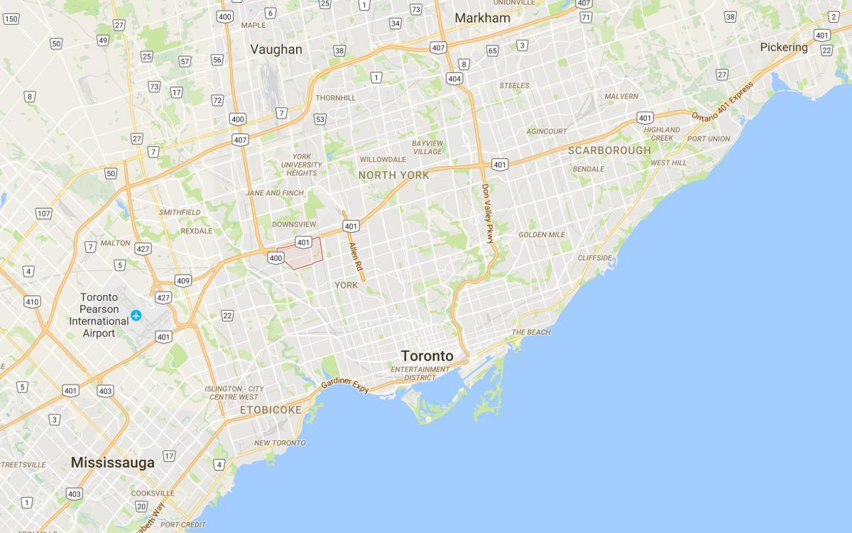 Kaart van Maple Leaf district van Toronto