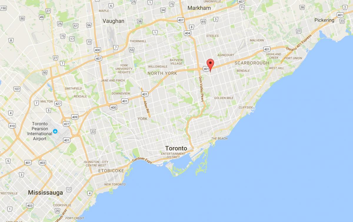 Kaart van Maryvale district van Toronto