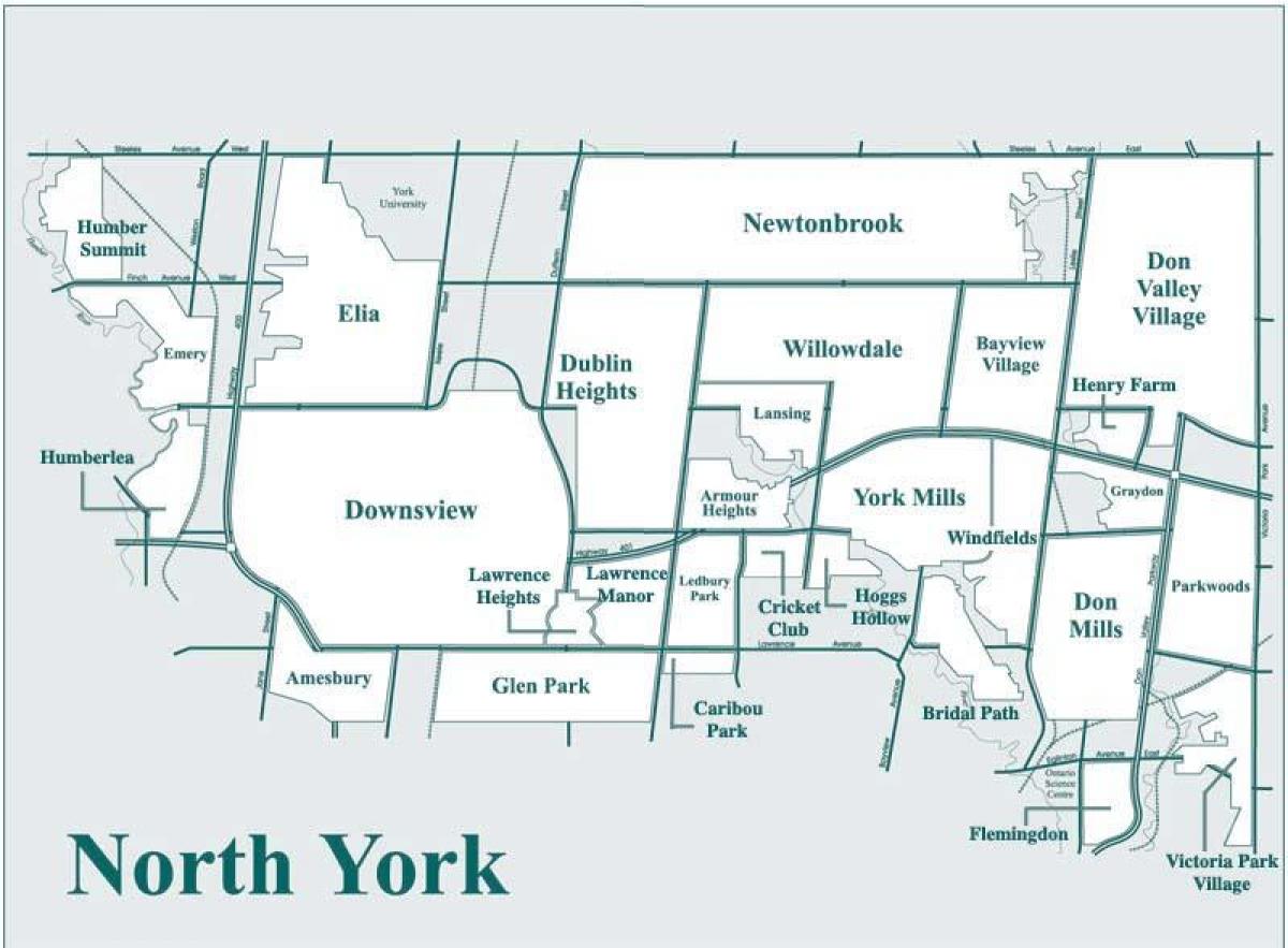 Kaart van Noord-York