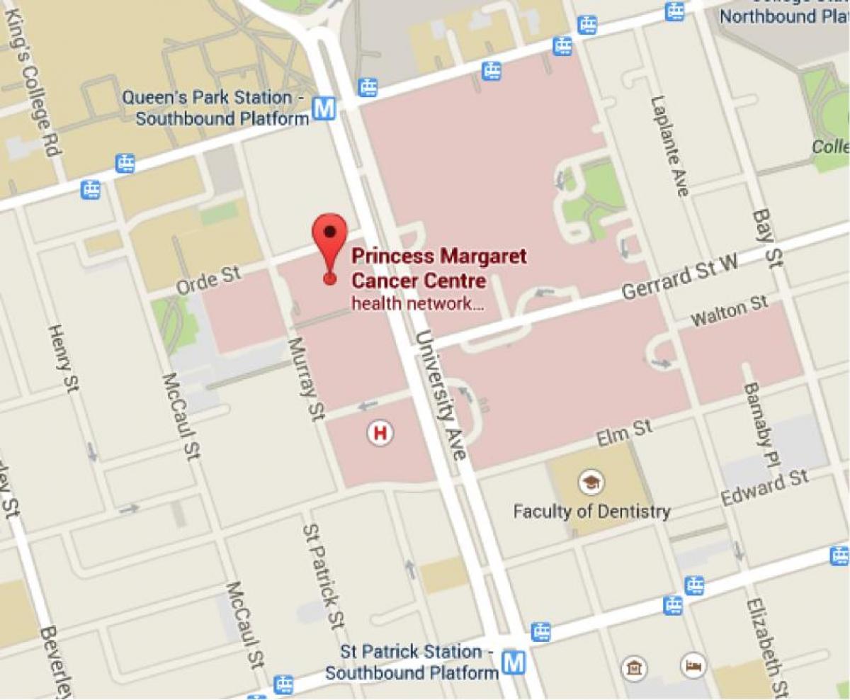 Kaart van Prinses Margaret Cancer Centre Toronto
