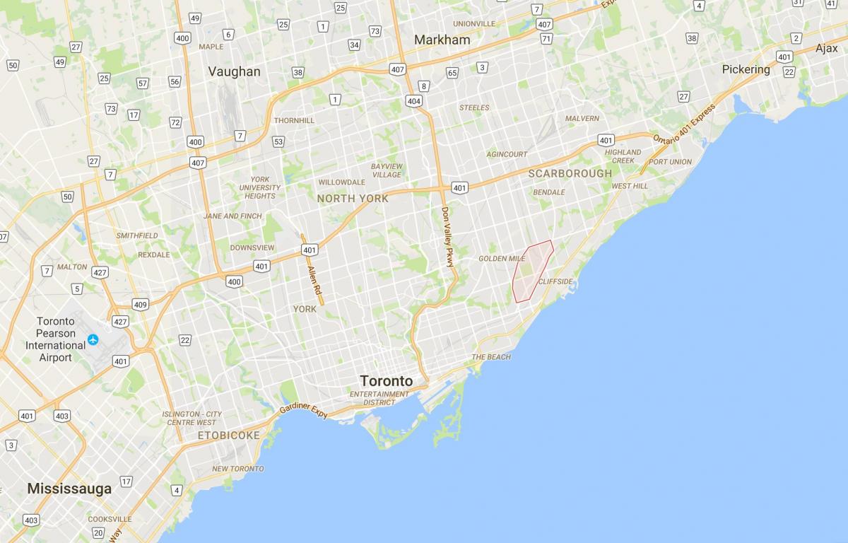 Kaart van Scarborough Junctiondistrict Toronto