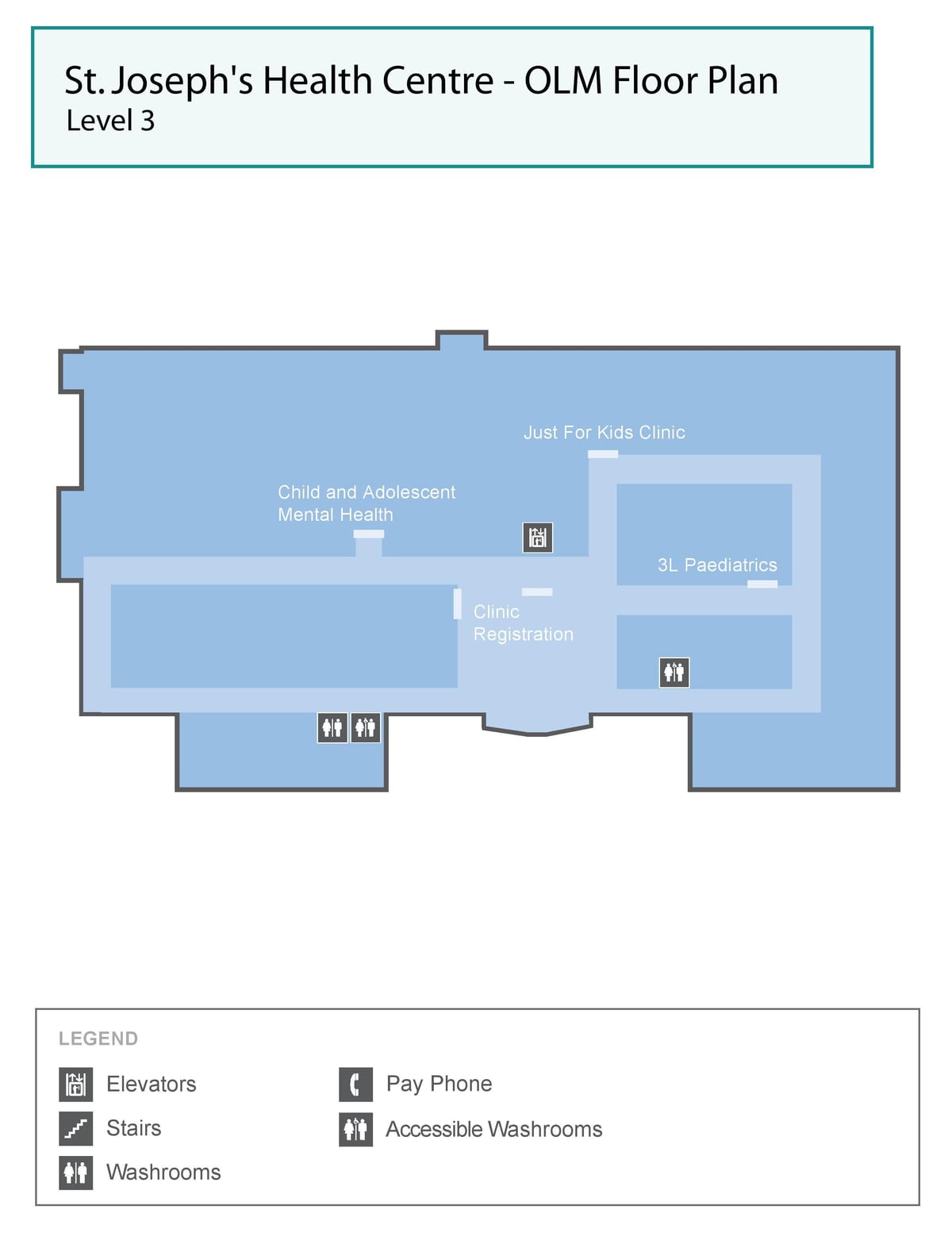 Kaart van St. Joseph ' s Health centre Toronto OLM niveau 3