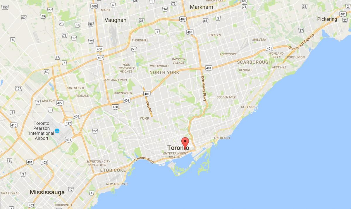 Kaart van St. Lawrence district van Toronto