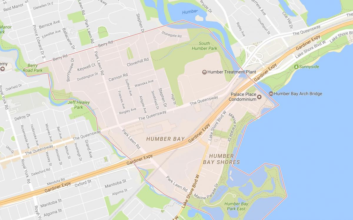 Kaart van Stonegate-Queensway buurt buurt van Toronto