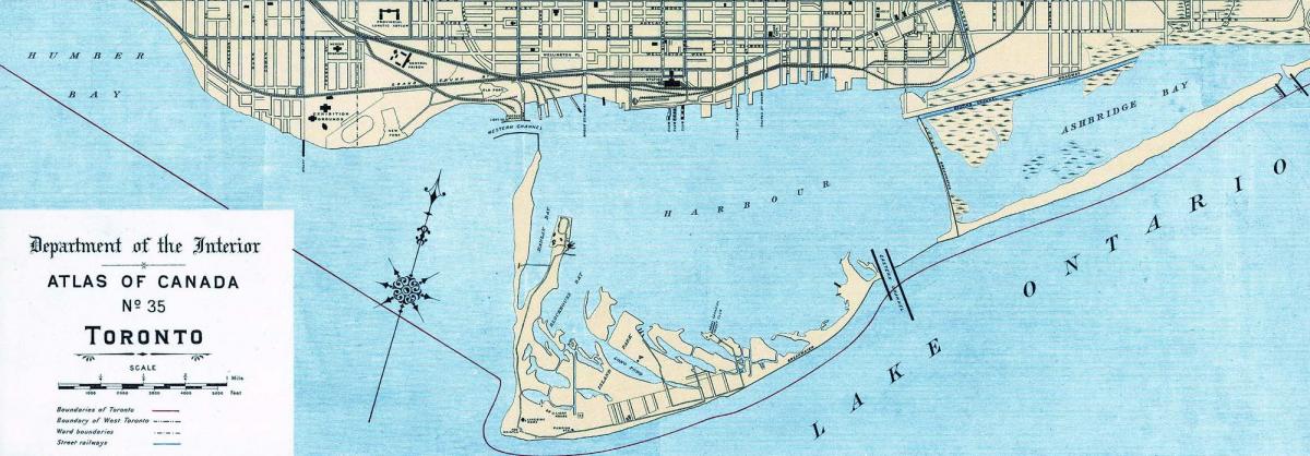 Kaart van de Haven van Toronto 1906