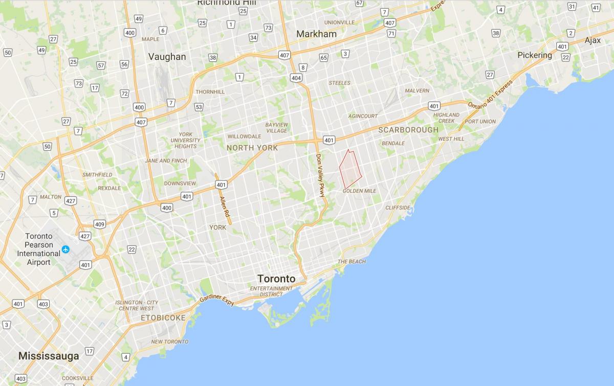 Kaart van Wexford district van Toronto