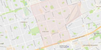 Kaart van Agincourt buurt van Toronto