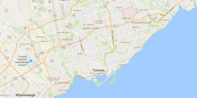 Kaart van Agincourt district van Toronto