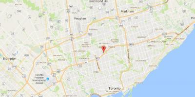 Kaart van Armour Hoogten district van Toronto
