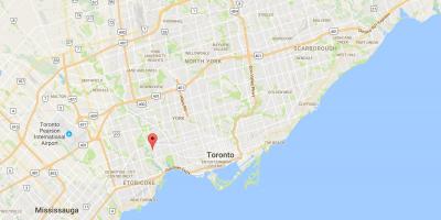 Kaart van Baby Punt district van Toronto