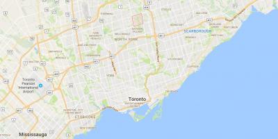 Kaart van Bayview Bos – Steeles district van Toronto