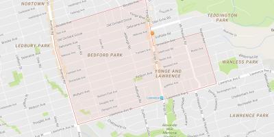 Kaart van Bedford Park in Toronto