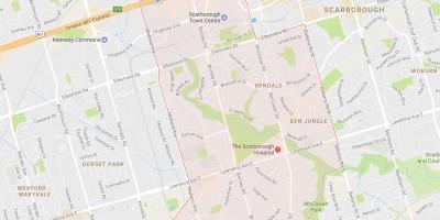 Kaart van Bendale buurt van Toronto