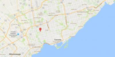 Kaart van Mount Dennis district van Toronto