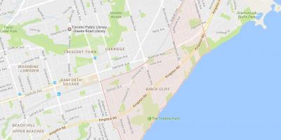 Kaart van Berken Cliff buurt van Toronto