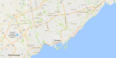 Kaart van Berken Cliff district van Toronto