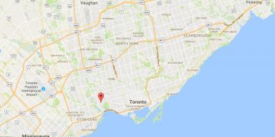 Kaart van Bloor West Village district van Toronto