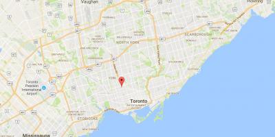 Kaart van Bracondale Hill district van Toronto