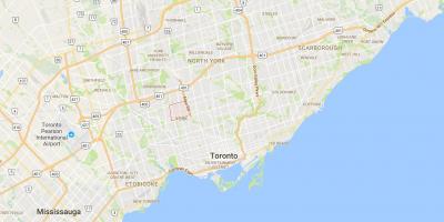 Kaart van Briar Hill–Belgravia district van Toronto