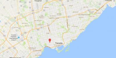 Kaart van Brockton Dorp district van Toronto
