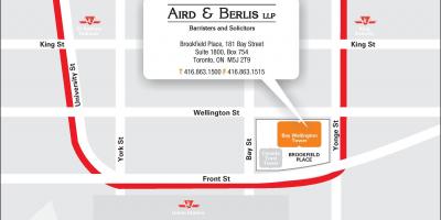 Kaart van Brookfield Plaats Toronto City
