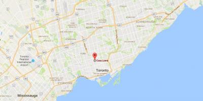 Kaart van Casa Loma district van Toronto