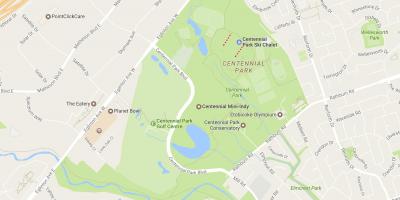 Kaart van Centennial Park in Toronto